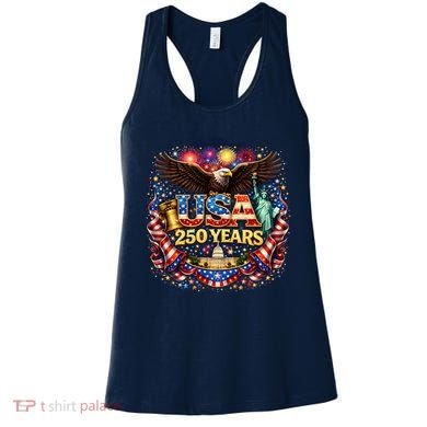 Celebrate USA 250 Years White House Eagle Fireworks Women's Tank Top