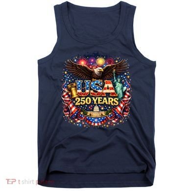 Celebrate USA 250 Years White House Eagle Fireworks Tank Top