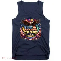 Celebrate USA 250 Years White House Eagle Fireworks Tank Top thumb 0