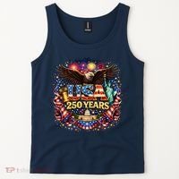 Celebrate USA 250 Years White House Eagle Fireworks Tank Top thumb 2