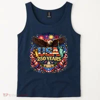 Celebrate USA 250 Years White House Eagle Fireworks Tank Top thumb 2