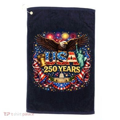Celebrate USA 250 Years White House Eagle Fireworks Golf Towel