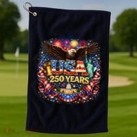 Celebrate USA 250 Years White House Eagle Fireworks Golf Towel thumb 1