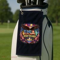 Celebrate USA 250 Years White House Eagle Fireworks Golf Towel thumb 2