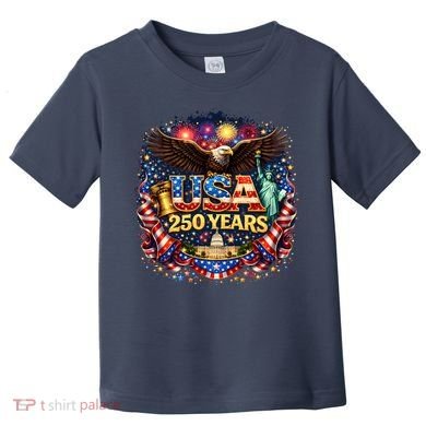 Celebrate USA 250 Years White House Eagle Fireworks Toddler T-Shirt