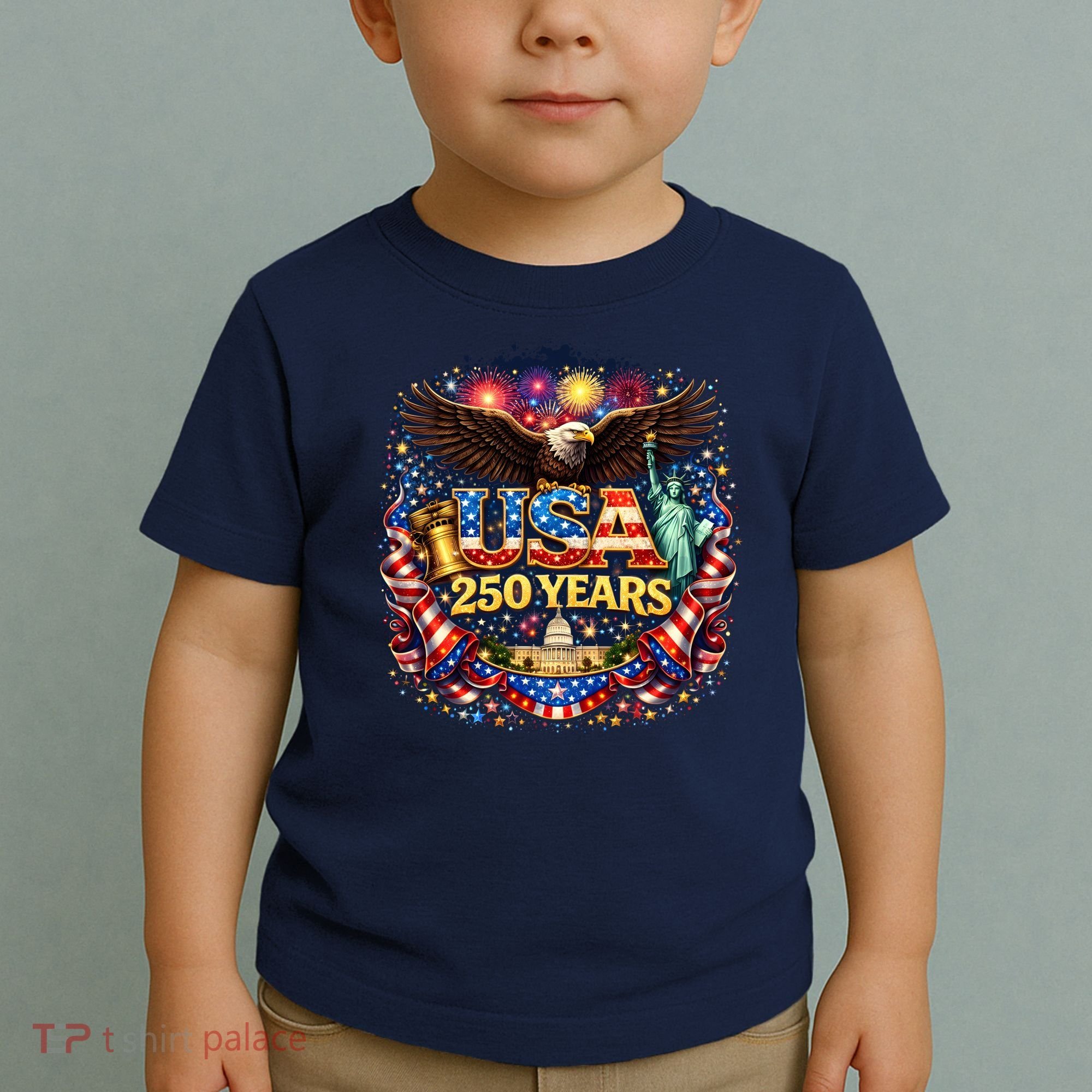 Celebrate USA 250 Years White House Eagle Fireworks Toddler T-Shirt
