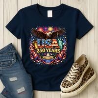 Celebrate USA 250 Years White House Eagle Fireworks Women's T-Shirt thumb 3