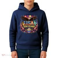 Celebrate USA 250 Years White House Eagle Fireworks Kids Hoodie thumb 4