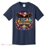 Celebrate USA 250 Years White House Eagle Fireworks Kids T-Shirt thumb 0