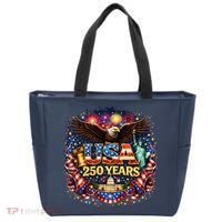 Celebrate USA 250 Years White House Eagle Fireworks Tote Bag thumb 0