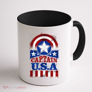 Captain USA American Flag Coffee Mug back