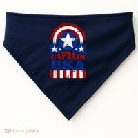Captain USA American Flag USA-Made Doggie Bandana thumb 0