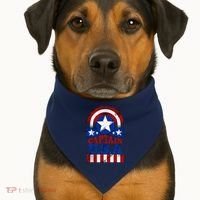Captain USA American Flag USA-Made Doggie Bandana thumb 1