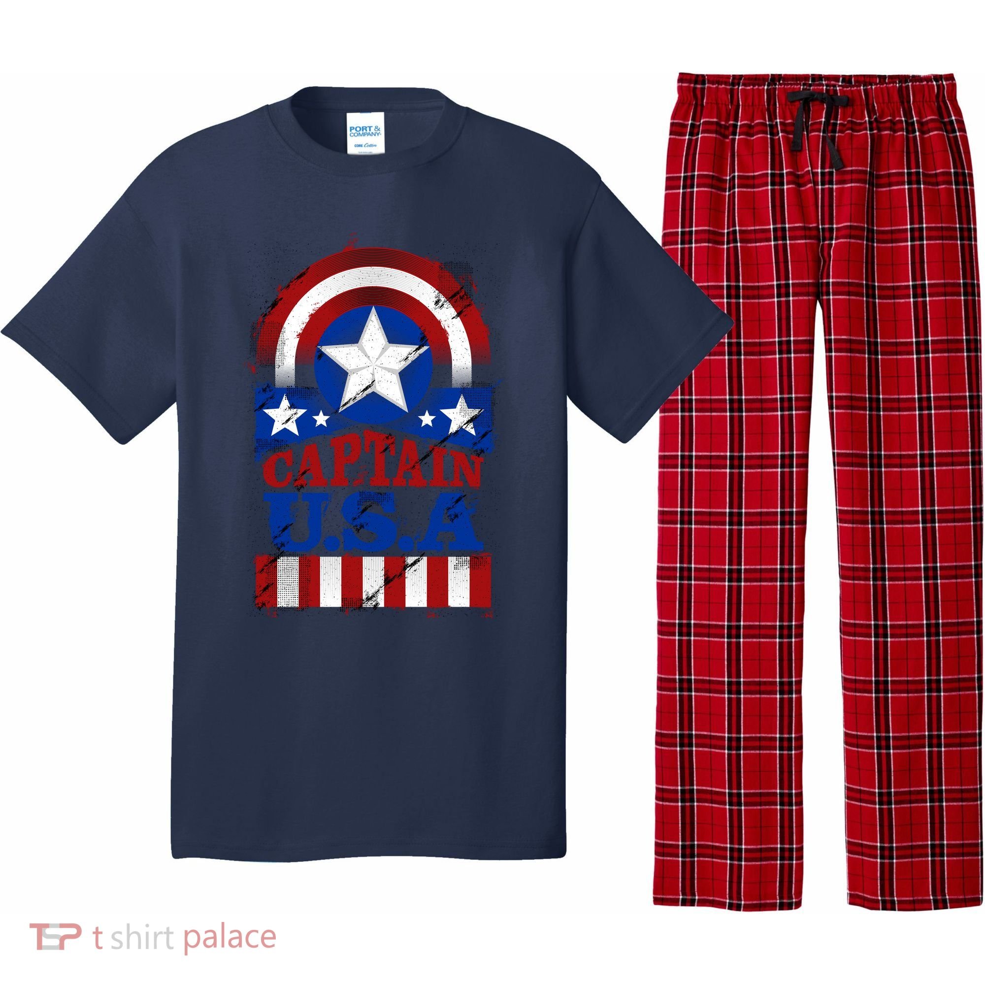 Captain USA American Flag Pajama Set