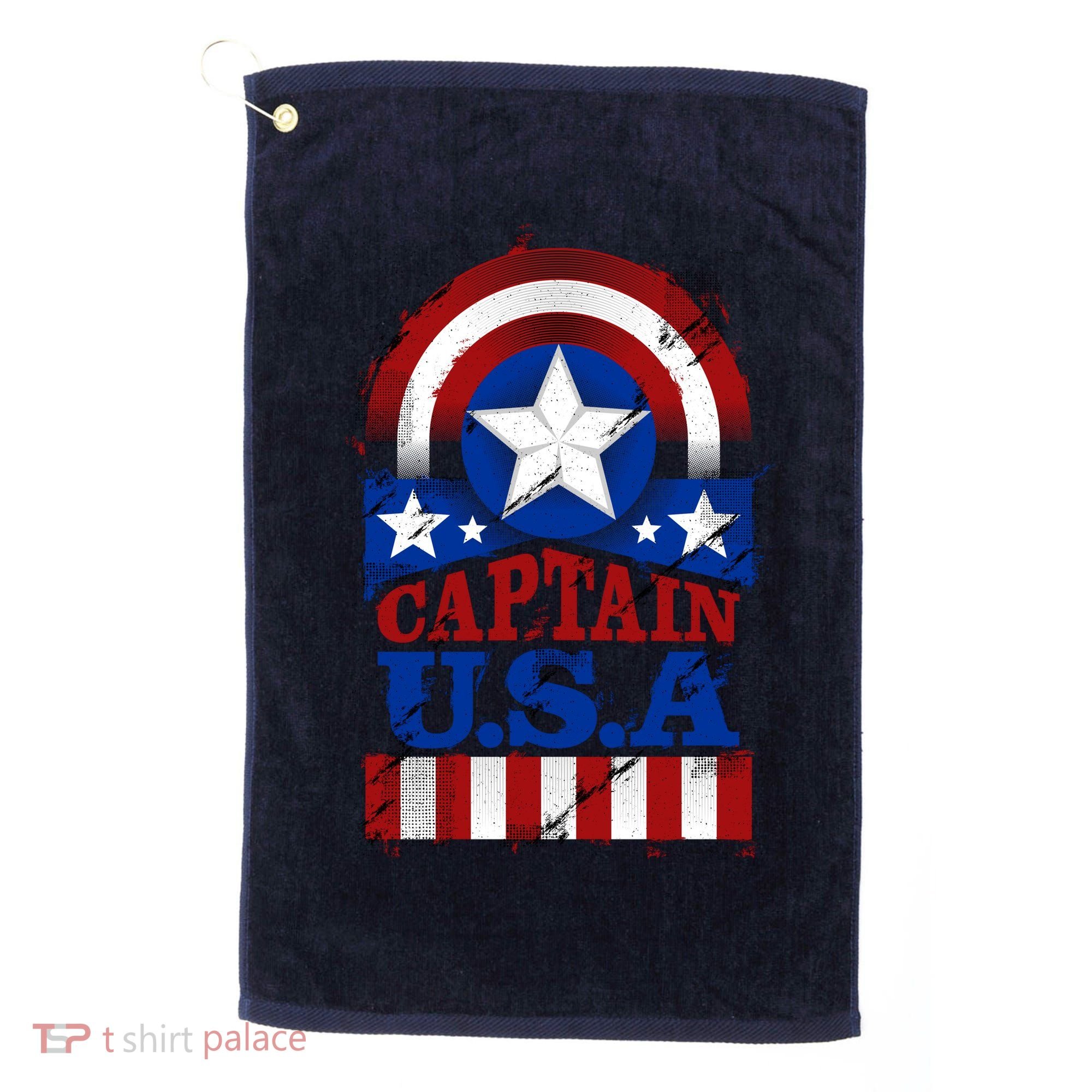 Captain USA American Flag Golf Towel