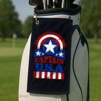 Captain USA American Flag Golf Towel thumb 2