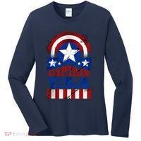 Captain USA American Flag Women's Long Sleeve Shirt thumb 0