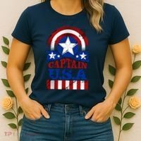 Captain USA American Flag Women's T-Shirt thumb 2