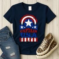Captain USA American Flag Women's T-Shirt thumb 3