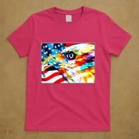 Colorful USA American Flag Eagle Head Pop Art T-Shirt thumb 5