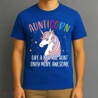 Cute Unicorn Aunticorn Like A Normal Aunt Only More Awesome Meaningful Gift T-Shirt thumb 3