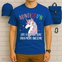 Cute Unicorn Aunticorn Like A Normal Aunt Only More Awesome Meaningful Gift T-Shirt thumb 6