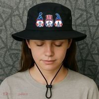 Cute USA American Gnomes Bucket Hat thumb 3