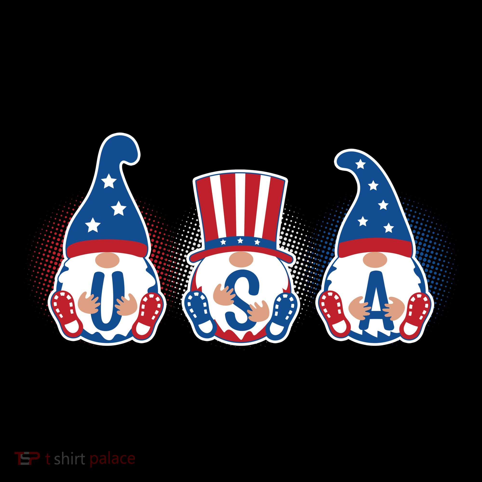 Cute USA American Gnomes Women's Hoodie