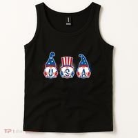 Cute USA American Gnomes Tank Top thumb 2