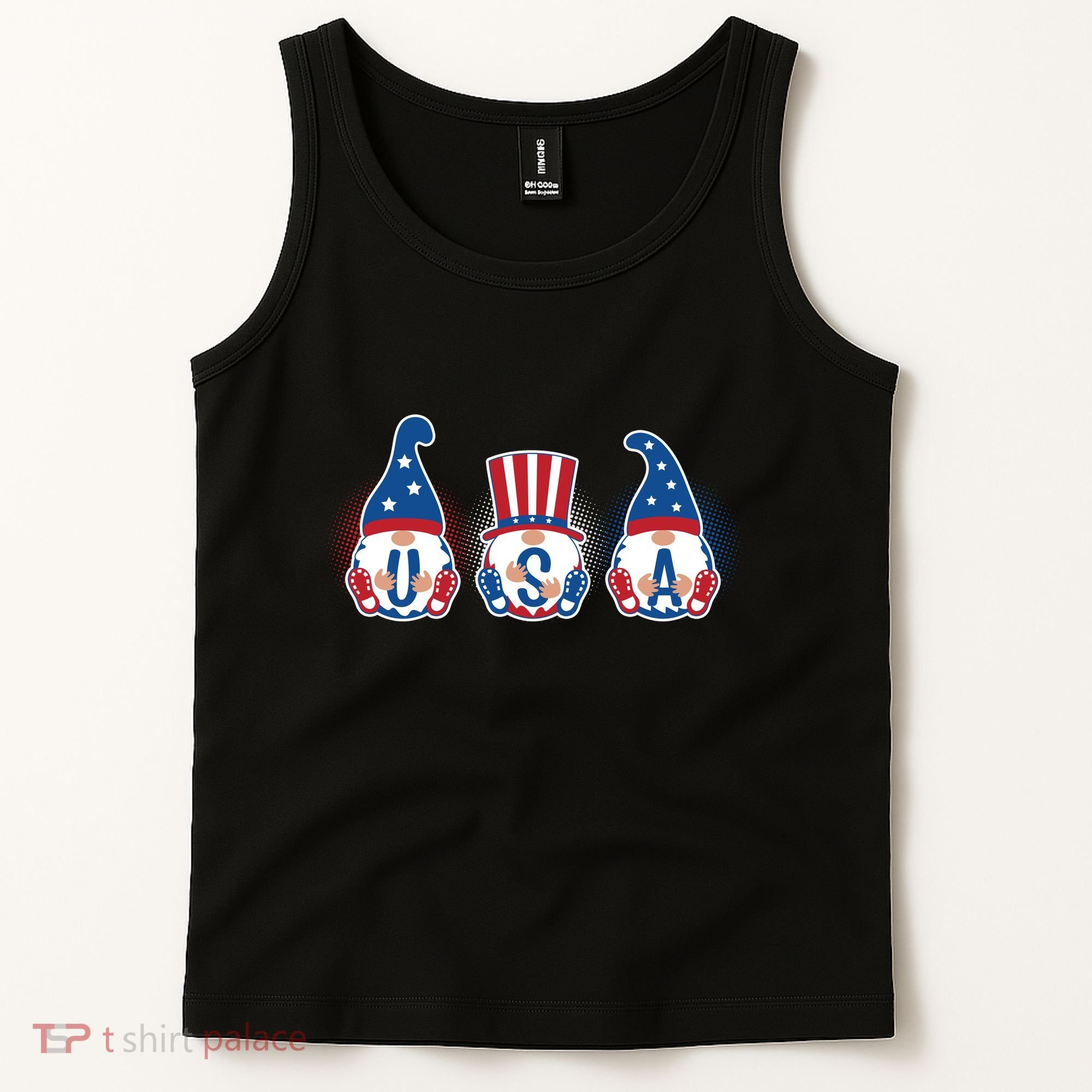 Cute USA American Gnomes Tank Top