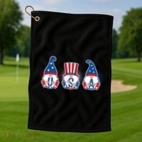 Cute USA American Gnomes Golf Towel thumb 1