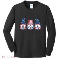 Cute USA American Gnomes Kids Long Sleeve Shirt thumb 0