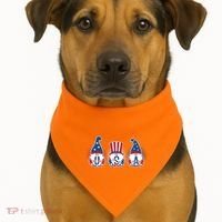 Cute USA American Gnomes USA-Made Doggie Bandana thumb 1