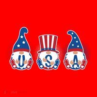 Cute USA American Gnomes Santa Hat thumb 1
