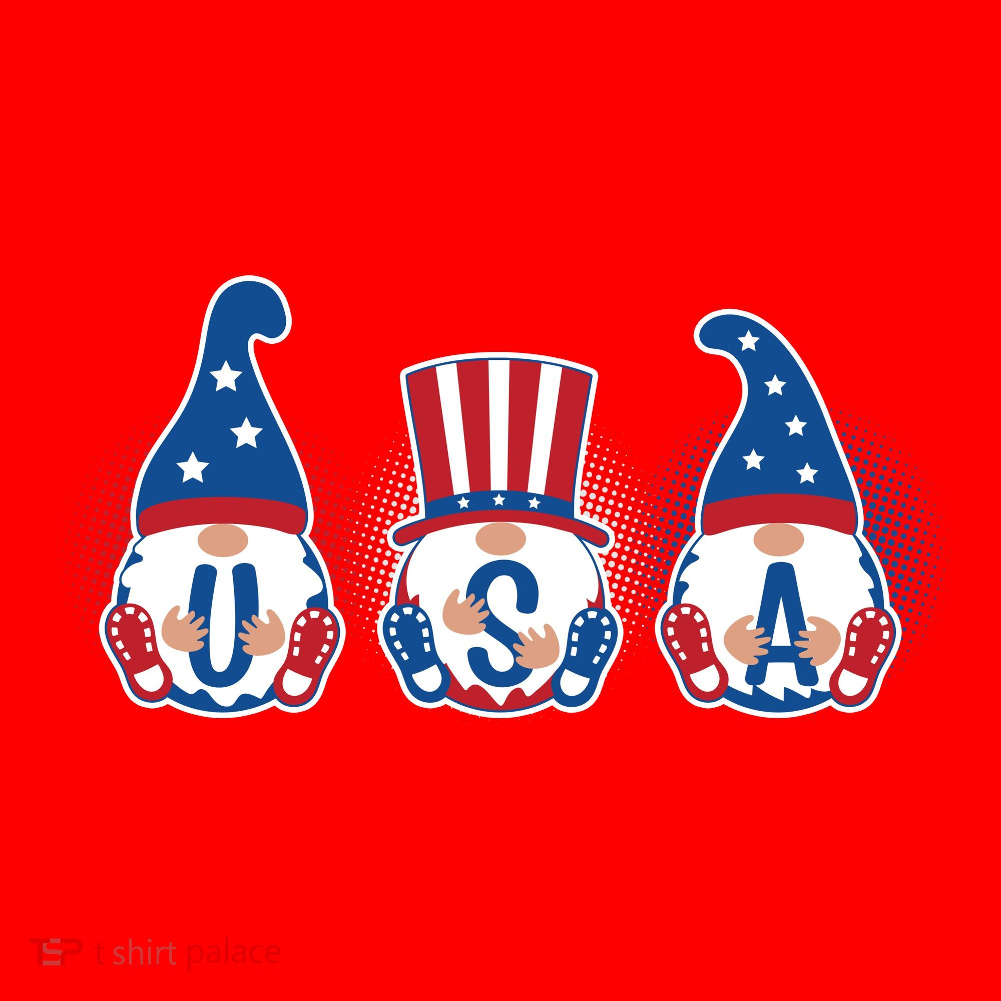 Cute USA American Gnomes Santa Hat