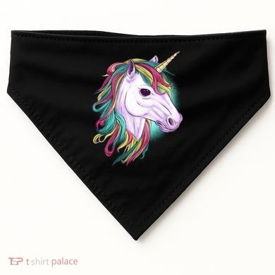 Colorful Unicorn Art Drawing USA-Made Doggie Bandana