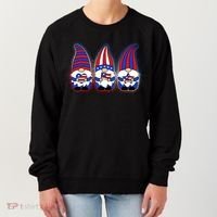 Cute USA American Flag Gnomes Women's Sweatshirt thumb 0