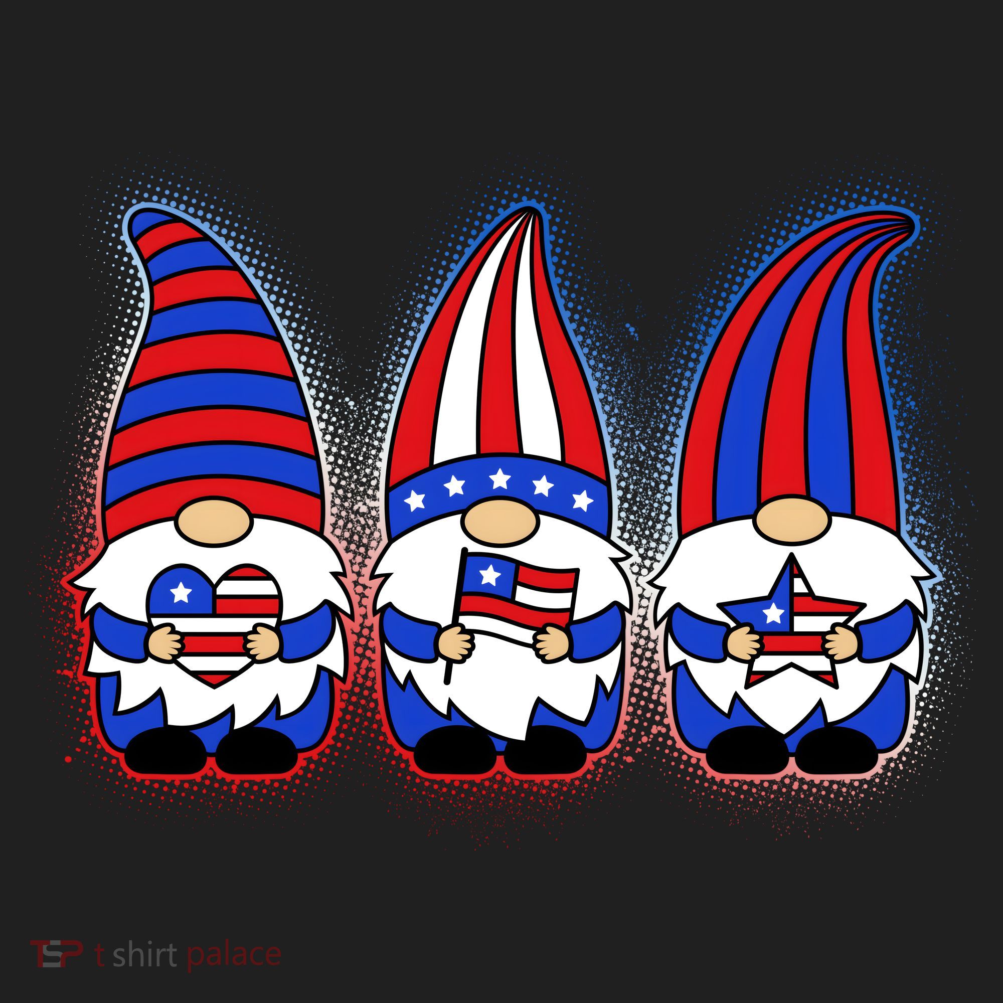 Cute USA American Flag Gnomes Women's Sweatshirt