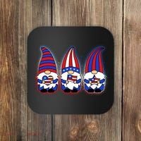 Cute USA American Flag Gnomes Coaster thumb 0