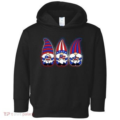 Cute USA American Flag Gnomes Toddler Hoodie