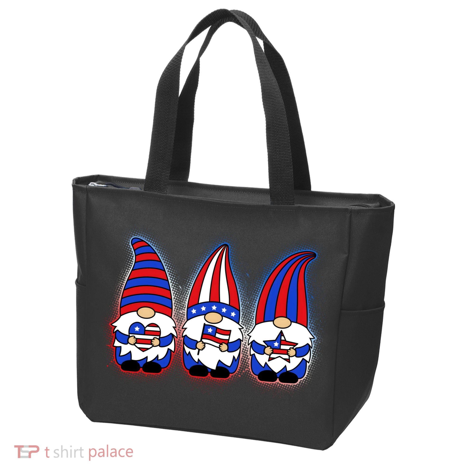 Cute USA American Flag Gnomes Tote Bag