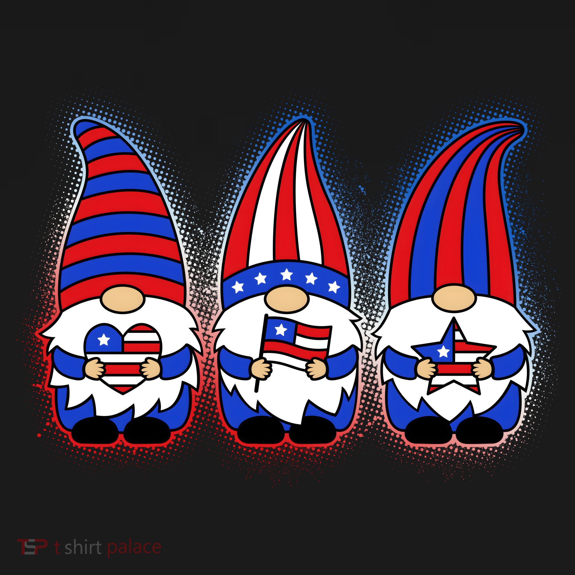 Cute USA American Flag Gnomes Tote Bag