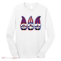 Cute USA American Flag Gnomes Long Sleeve Shirt thumb 0