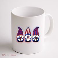Cute USA American Flag Gnomes Coffee Mug thumb 1