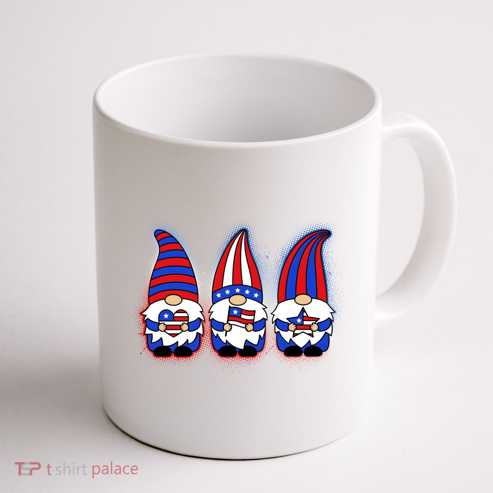 Cute USA American Flag Gnomes Coffee Mug