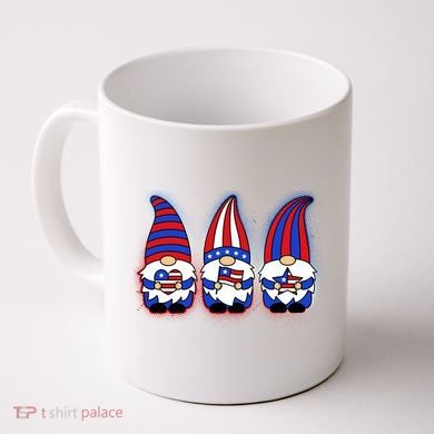 Cute USA American Flag Gnomes Coffee Mug