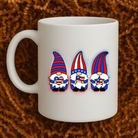 Cute USA American Flag Gnomes Coffee Mug thumb 2