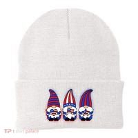 Cute USA American Flag Gnomes Beanie thumb 0