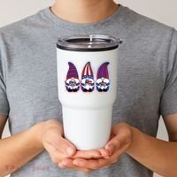 Cute USA American Flag Gnomes Tumbler thumb 2