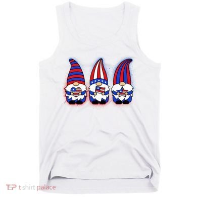 Cute USA American Flag Gnomes Tank Top